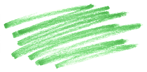 Green rough crayon pastel scribble scrawl doodle texture isolated PNG cutout, transparent background. Abstract, vibrant, creative, expressive graphic design element