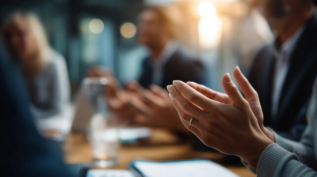 Teamwork with mentor and diverse business people in meeting faceless professionals planning session corporate feedback discussion collaboration agenda growth strategy office