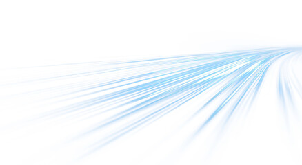Blue anime speed lines PNG. Radial zoom motion effect. © ellyson
