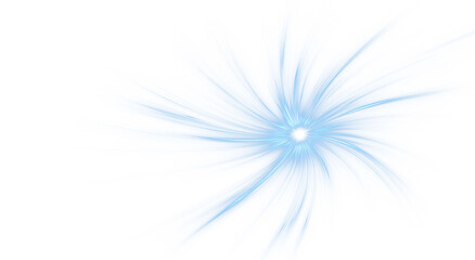 Obraz premium Blue spiral speed lines PNG. Twisted anime motion vortex.