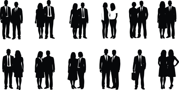 Business people silhouettes vector illustration for professional design and graphics work
