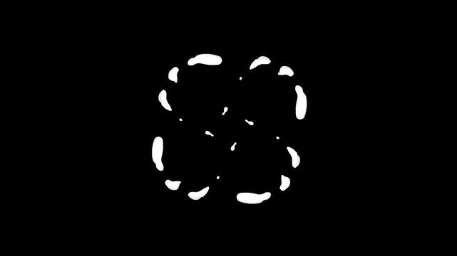 煙のアニメーション　手描き　背景透過