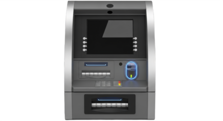 ATM Bank Cash Machine isolated, PNG 