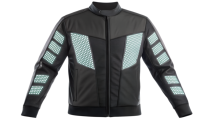 LED Smart Jacket – Futuristic Light-Up Wearable Fashion Concept on White Background