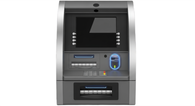ATM Bank Cash Machine isolated, PNG 
