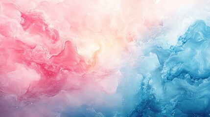 Obraz premium Colorful pink and blue clouds swirl together in soft flowing motion with light glow isolated on transparent png background