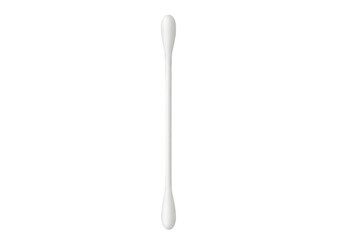 Single Clean White Double Sided Cotton Swab Bud for Personal Hygiene — isolated on transparent background png