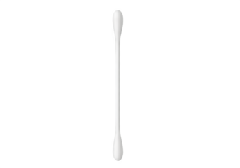 Single Clean White Double Sided Cotton Swab Bud for Personal Hygiene — isolated on transparent background png