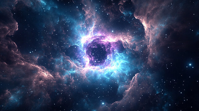 Light particles orbit a central core, creating a glowing, dynamic scene symbolizing energy, atomic structure, futuristic technology, and cosmic motion.