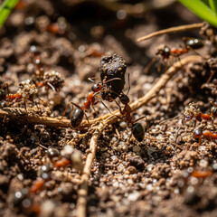 ant on the ground