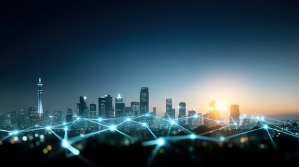 Urban connectivity revolution the future of smart cities global metropolises digital infrastructure emerging technologies aerial perspective