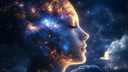 Conceptual visualization of mind, psychology, and emotions with abstract neural patterns, glowing connections, and flowing energy representing thought processes, mental states, and emotional complexit