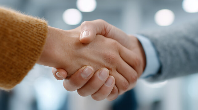 Business handshake for teamwork of business merger and acquisition,successful negotiate,hand shake,two businessman shake hand with partner to celebration partnership and business deal concept