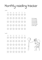  black and white reading tracker