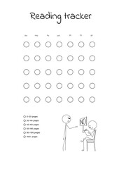  black and white reading tracker