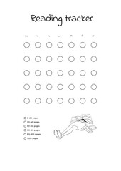  black and white reading tracker