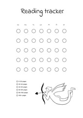  black and white reading tracker