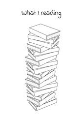 black and white line art book illustration