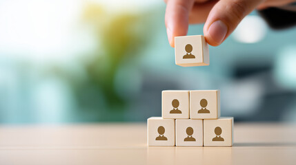 Human Resource Management Technology HR Manager Reviewing Digital CV Network Structure Online Recruitment System Selecting Perfect Employee Candidate for Company