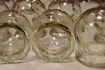 Glass medical cups for medical purposes, rehabilitation, increasing blood flow
