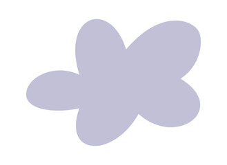 Fluffy cloud childish element drawing