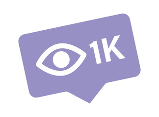 Viewing 1k followers notification symbol