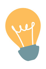 Idea lightbulb symbol glowing lamp