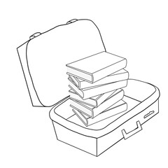 black and white line art book illustration