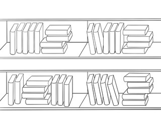 black and white line art book illustration