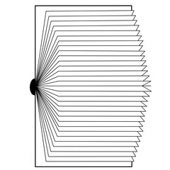 black and white line art book illustration