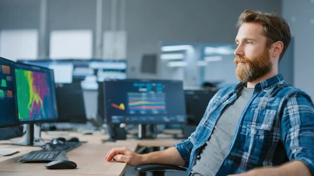 Artist editing colorful bitmap patterns on a touchscreen monitor exploring pixelbased design for digital art projects.
