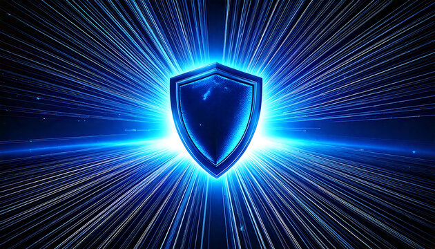 secure shield abstract light background