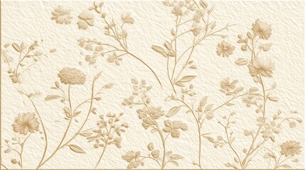 Elegant embossed floral pattern for luxury interiors and design projects