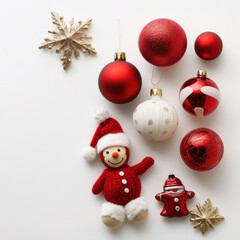 Nine colorful antique-style molded glass Christmas tree ornaments. Decorative objects