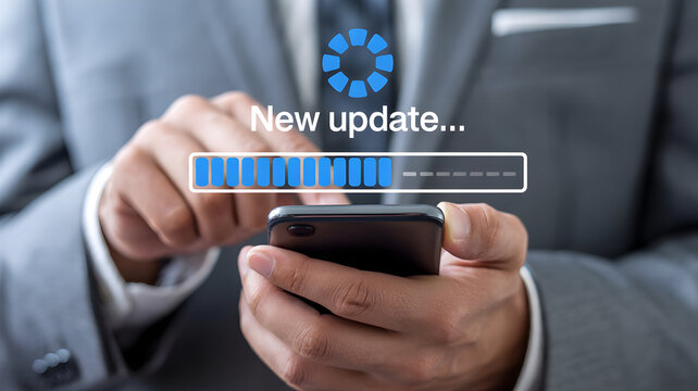Mobile Software Update in Progress – Smartphone System Upgrade & Technology Concept