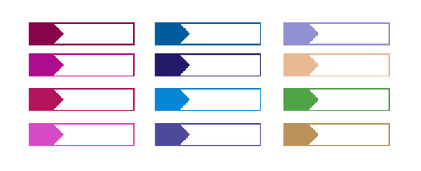 Fototapeta premium Colorful Vertical Bookmark Labels Set