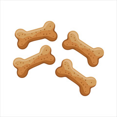 pet food for dogs and cats vector art isolated on white background