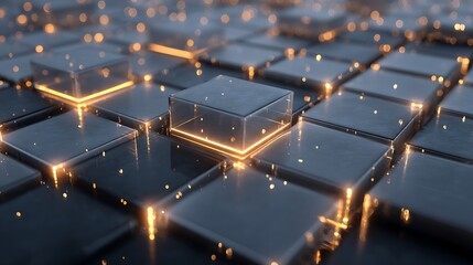 Macro close-up of a circuit board revealing the electronics and technology used in professional DJ mixing equipment like an audio mixer or stereo turntable