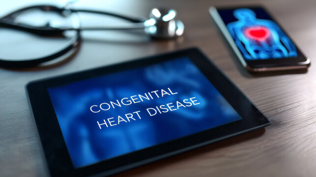 Diagnosing congenital heart disease using digital technology with medical equipment for cardiology health