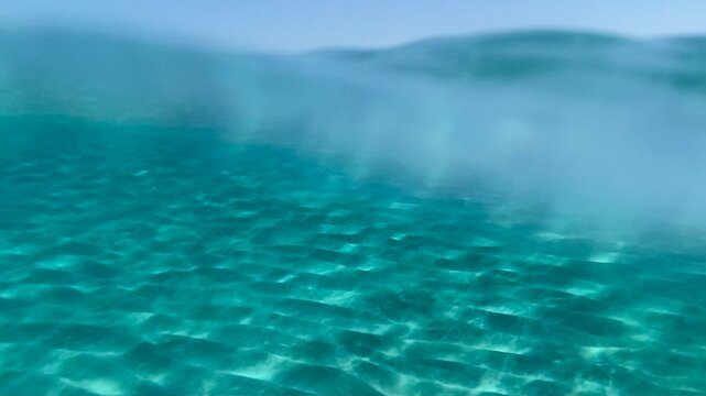 clear sea waters on Elafonisos Island in Greece