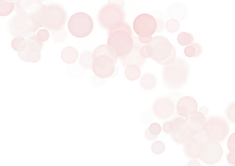 Pink bokeh effect – Christmas lights isolated on a transparent background
