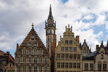 Fototapeta premium houses of parliament in bruges belgium