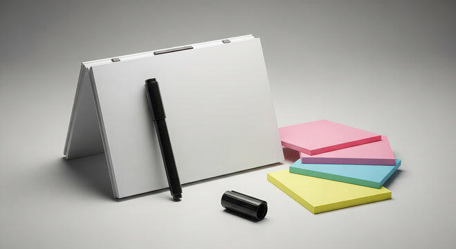 Digital tablet with pen and sticky notes