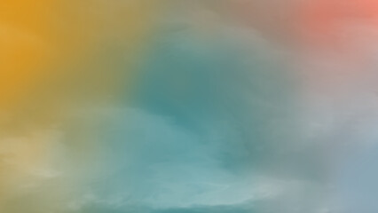 Abstract colorful gradient background blending soft orange, teal, and peach tones.