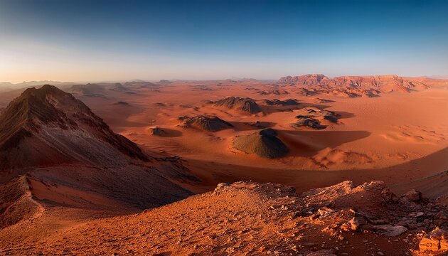 The Vast Expanse Of Mars Outer Landscape - Powered by Adobe