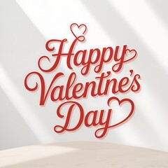 Happy valentines day text with hearts on white background