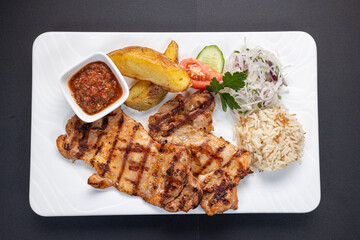 Uzbek national food and europian cusine
