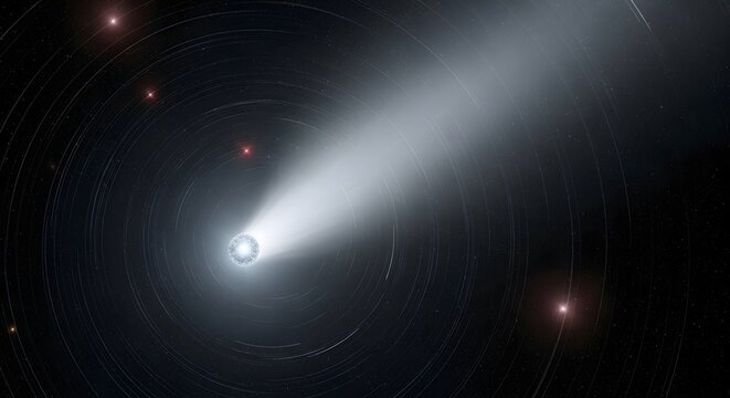 Supermassive black hole accretion disk with relativistic jets, cosmic event, space exploration, astrophysics concept