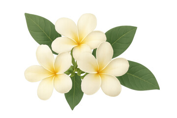 Plumeria frangipani flowers blooming, tropical plant botanical garden, exotic blossom illustration transparent background