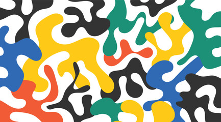 Abstract Colorful Pattern Vector Illustration, Vibrant Organic Shapes Background for Design and Modern Decoration